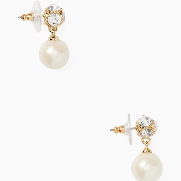 Kate Spade Pearl Earrings & Cubic Circonia - Picture 5 of 7
